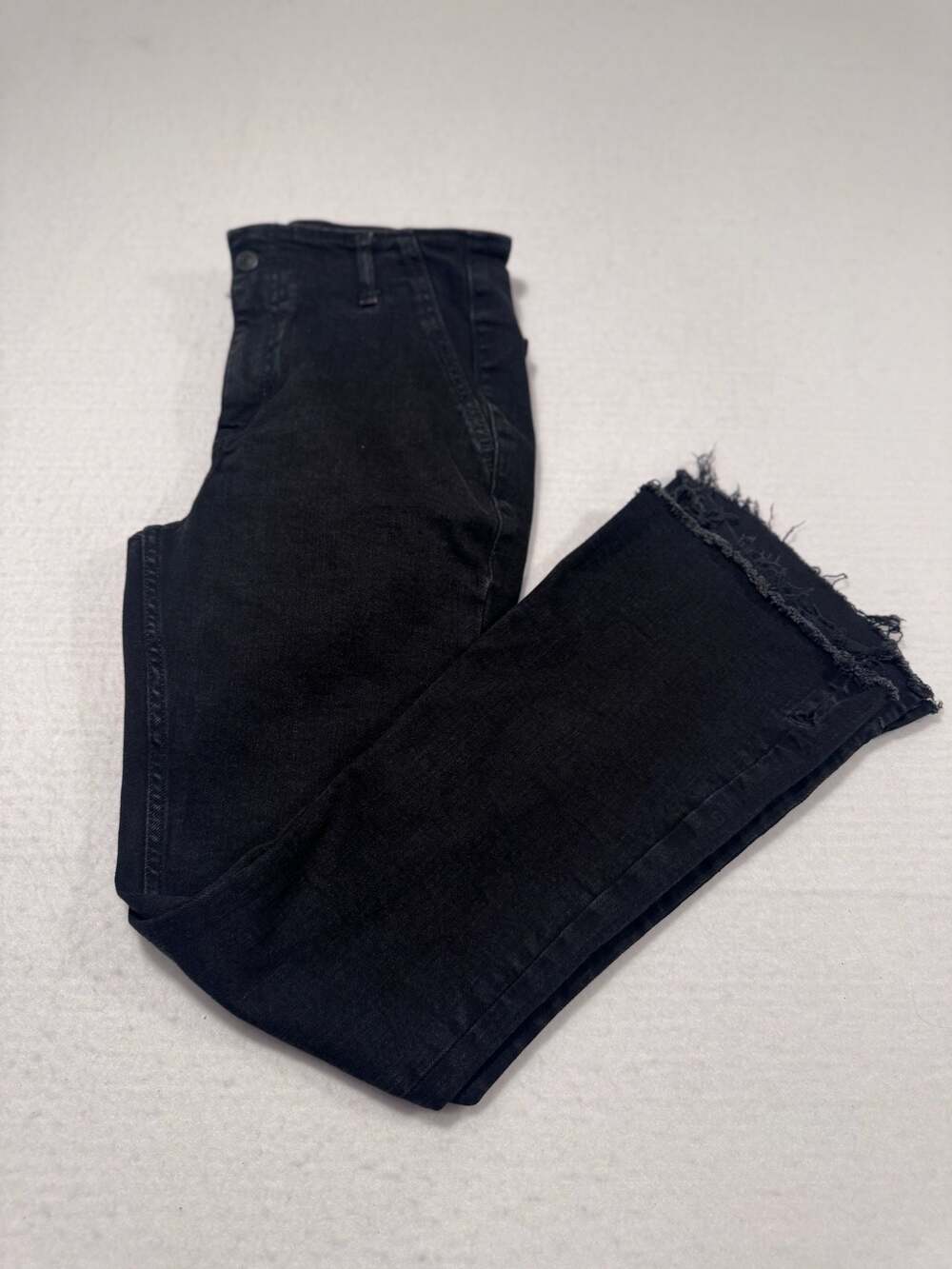 We The Free Black High Rise Flare Raw Hem Jeans 29